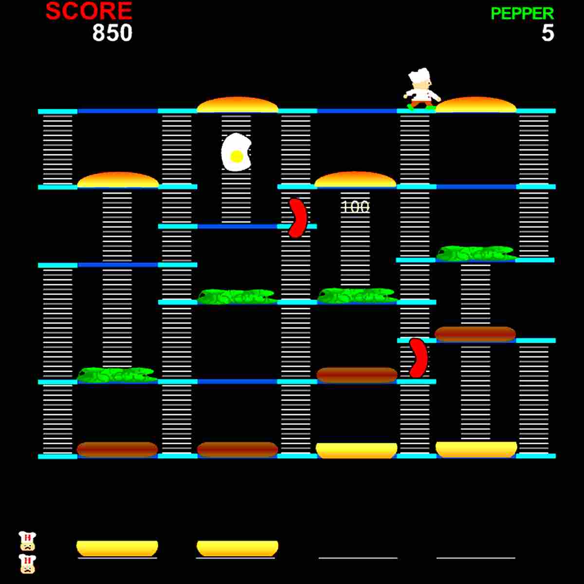 Burger Time? A platform arcade game