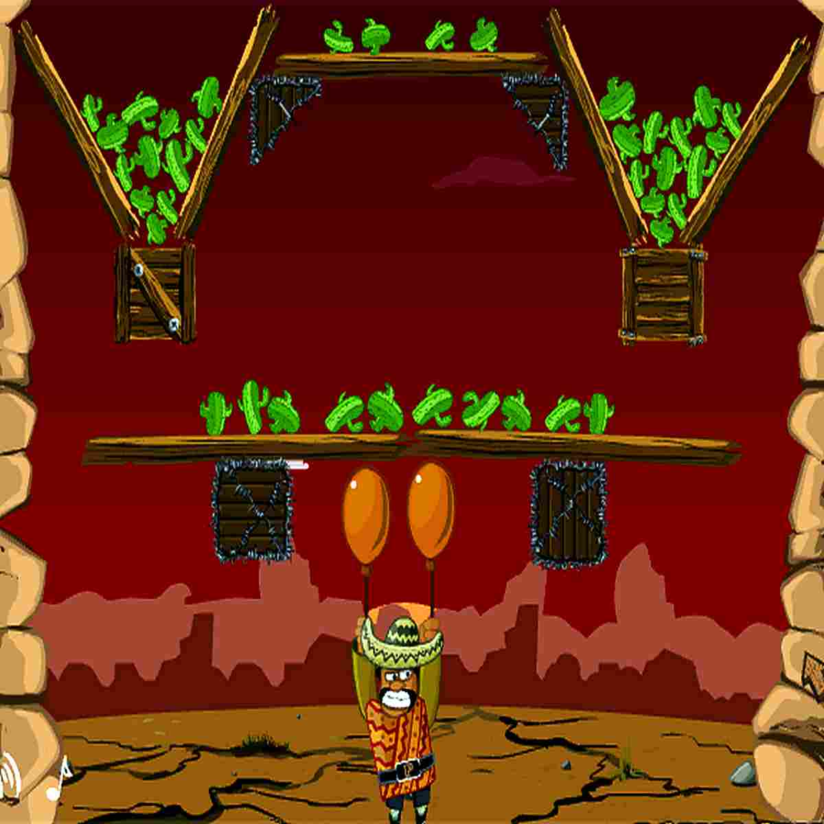 Help Amigo Pancho escape the crazy canyon