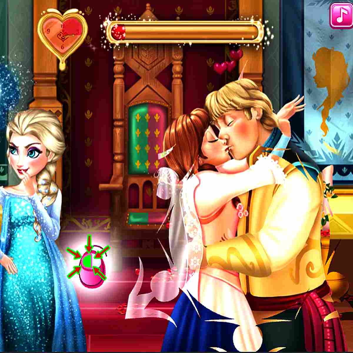 Anna Wedding Kiss don't let Elsa catch you make out in the rooms
