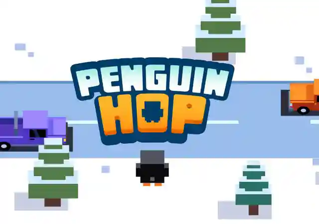 Penguin Hop the loose! Hop across the busy winter traffic roads