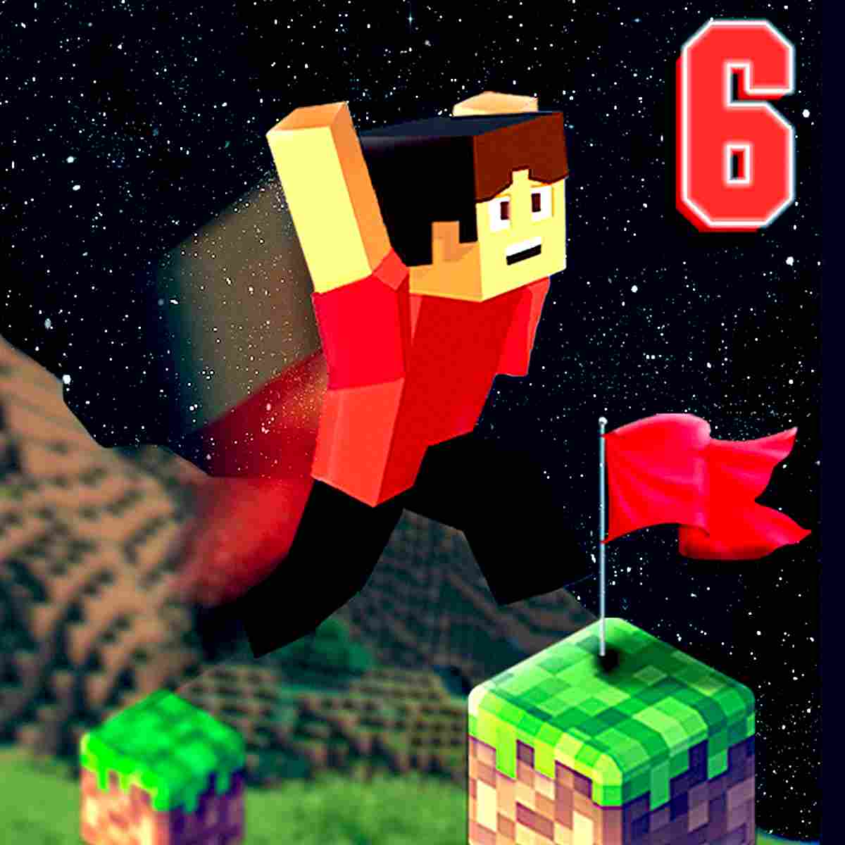 Parkour Block 6, skill game, classic mode