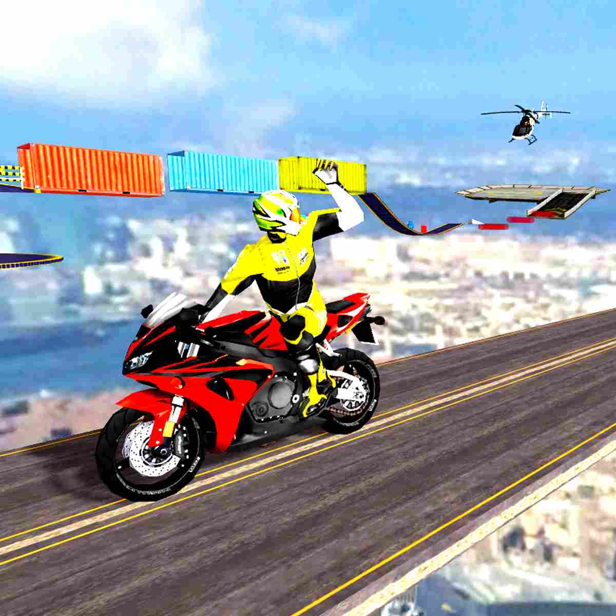 Moto SkyRace Mayhem is an adrenaline-pumping racing game