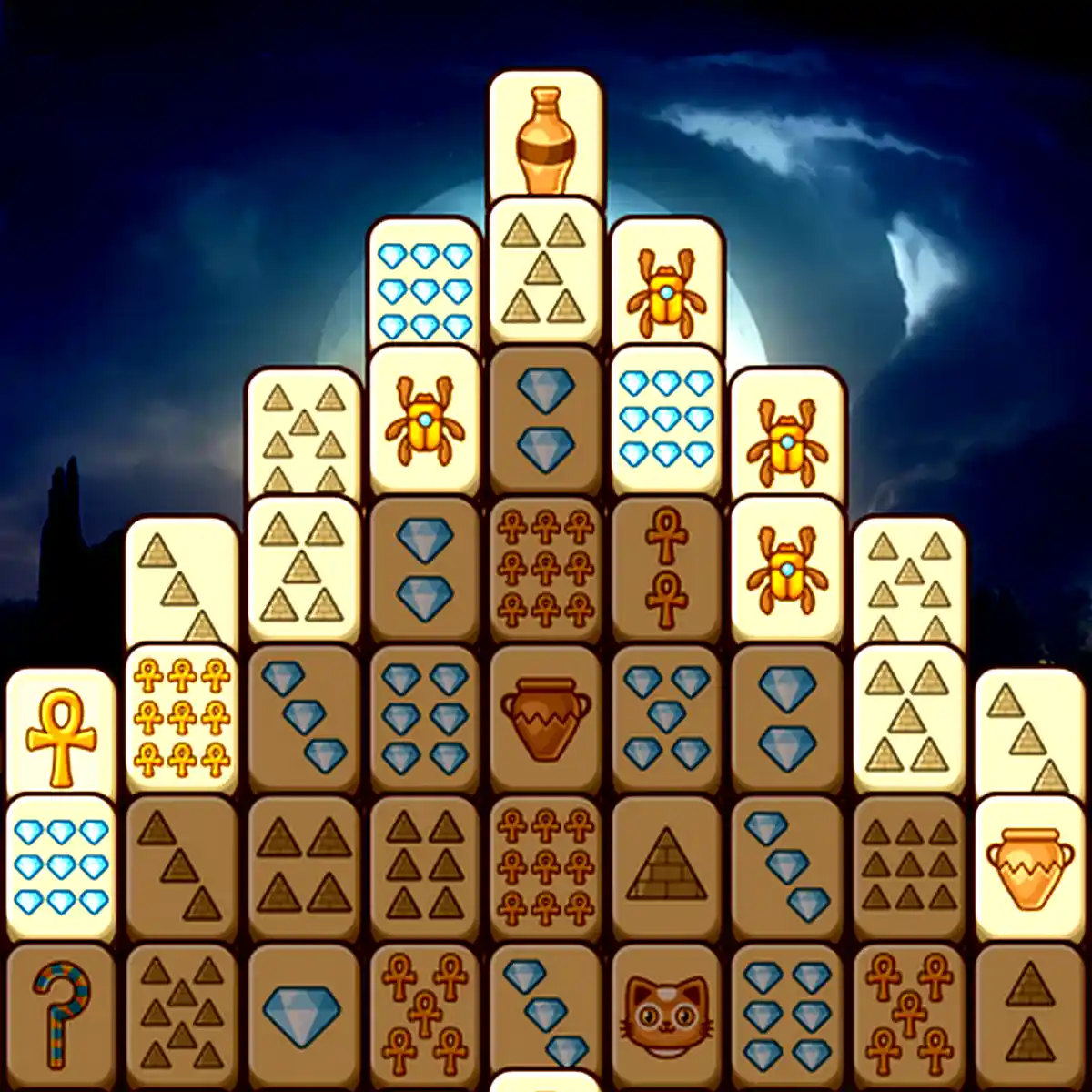 Mahjongg Pyramids a fun online board game to sharpen your mind