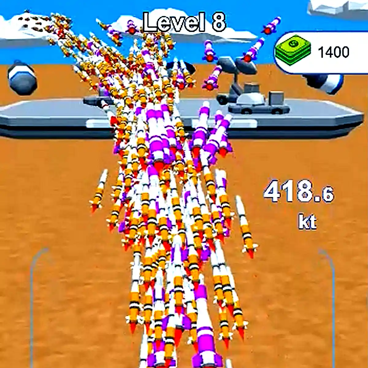 Rocket Fest, with missiles in full flight