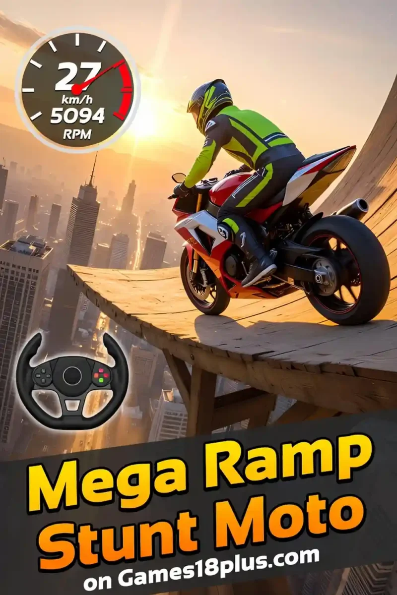 Mega Ramp Stunt Moto! is high-octane motorbike madness