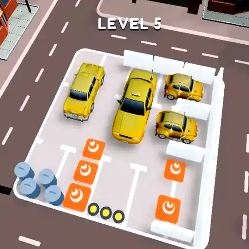 4 Cars Trying to Exit the Parking Crazy Lot