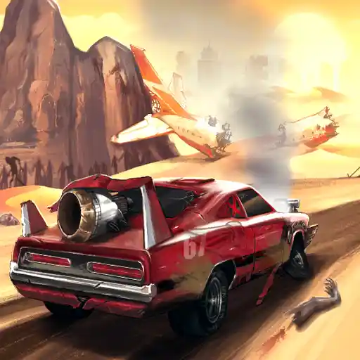 Drive through a post-apocalyptic world in Zombie Monster Truck