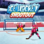 Ice Hockey Shootout the rink glows