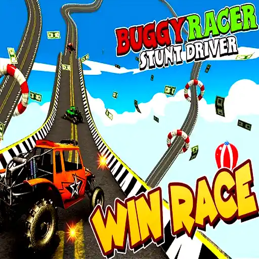 A Monster Buggy going up a Giant Ramp in Buggy Racer Stunt Driver