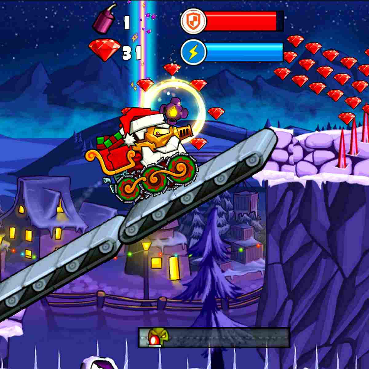 Santa's sleigh got a serious upgrade! 🎁 Car Eats Car Arctic Adventure