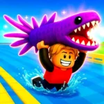 A colorful Catch a Fish Obby collector-raider game