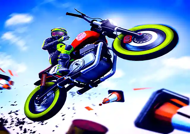 Crazy Bike Stunts Game brings fast bike racing