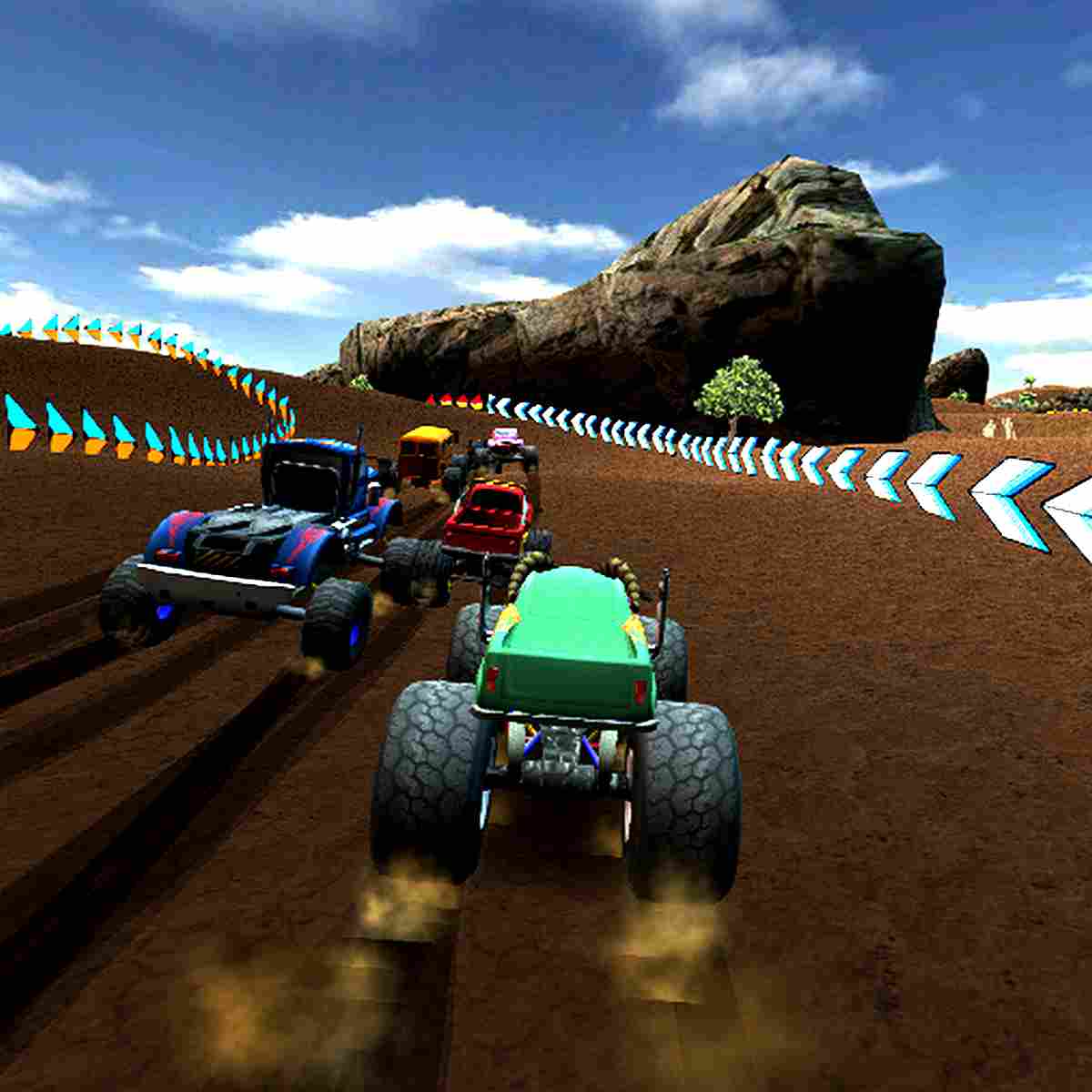 Monster Offroad Trials choose your favorite vehicle and drive it across rough terrain on the hilly island