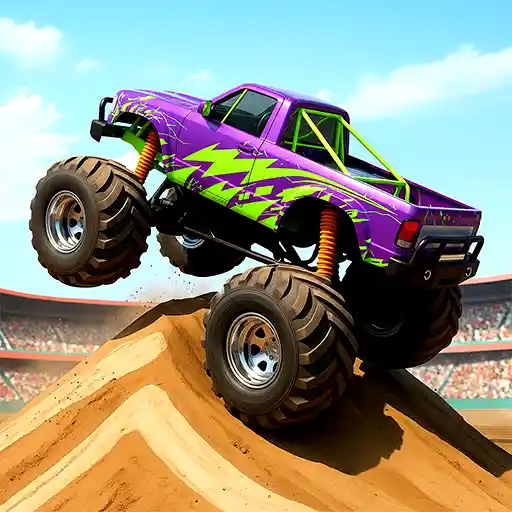 Fire up Monster Truck Stunt as the truck roars!