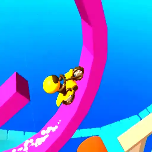 A motobike rider performing a stunt in Moto Trials Rush