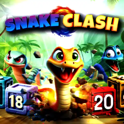 Play a snake clash and collect points to grow longer