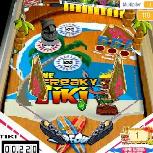 Freaky Tiki Pinball is a classic online pinball table