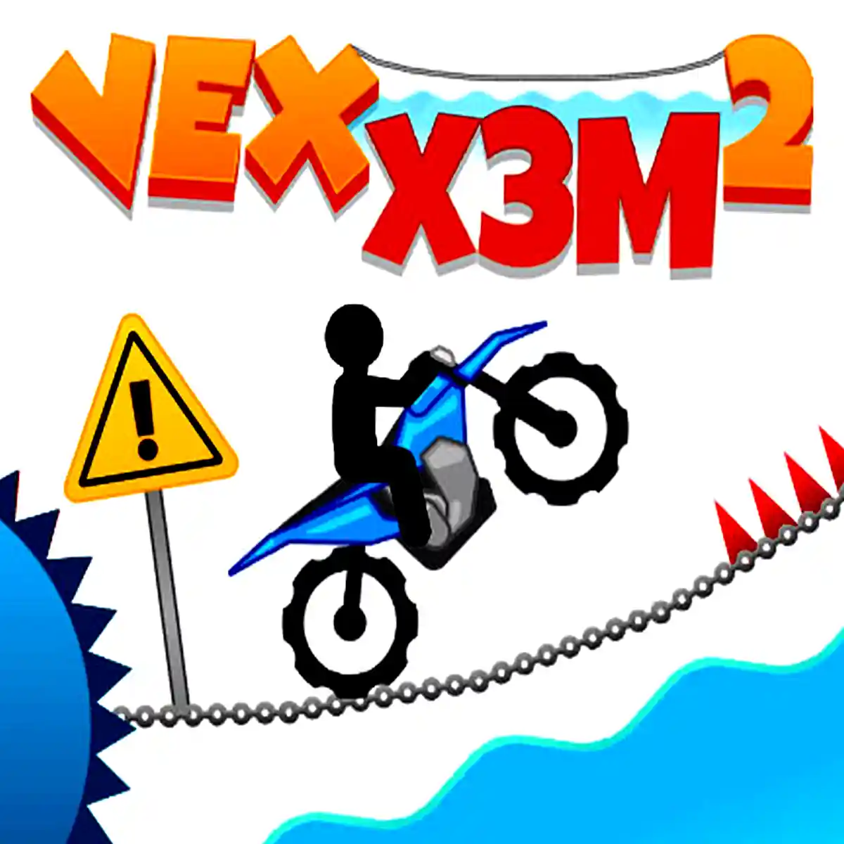 Vex X3M 2 a rider climbs a dangerous path