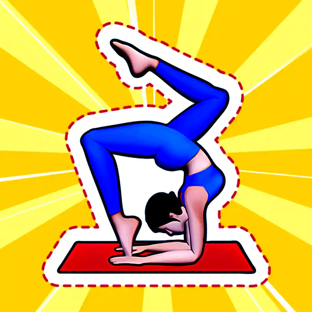Yoga Master Flex Running a woman completing a yoga pose